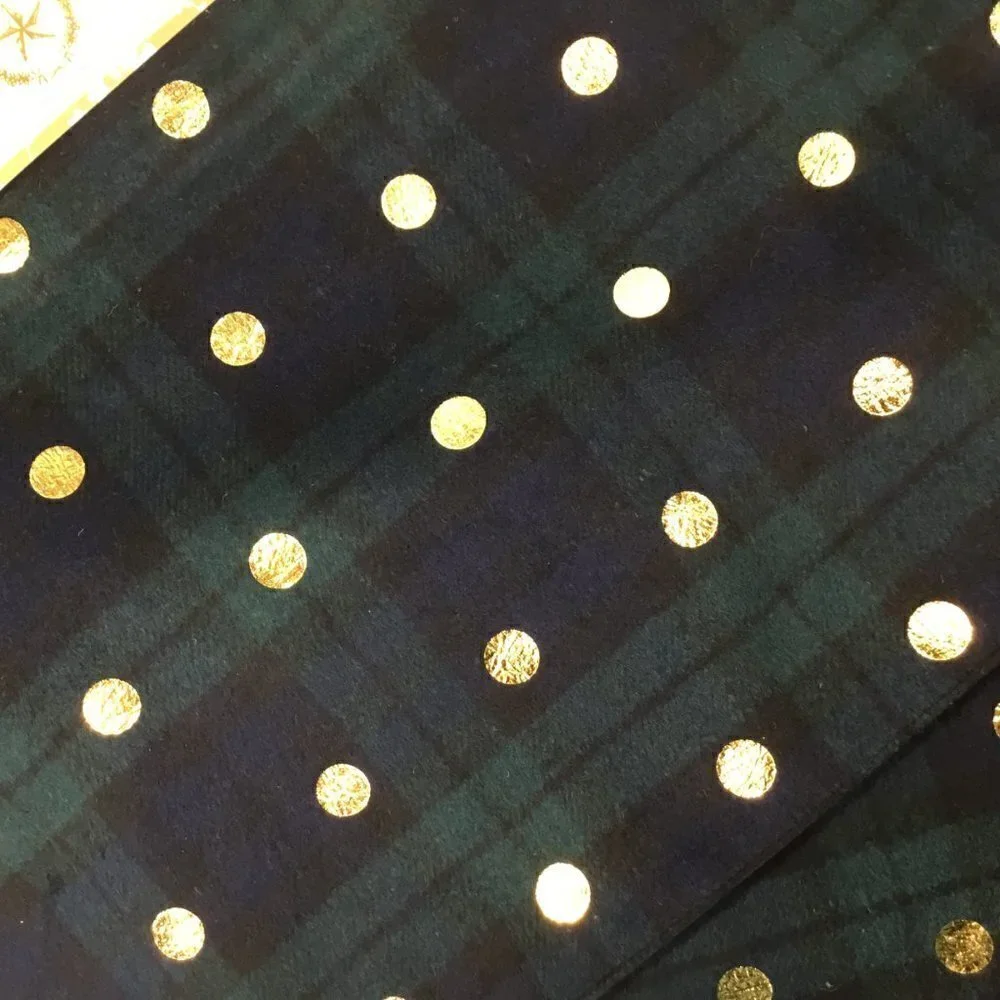 The Prairie Placemats NWT by Rachel Ashwell NEW Set of 4 Plaid Gold Polka Dot
